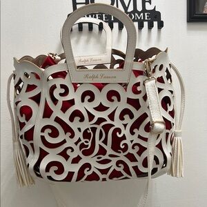 REPLICA - Ralph Lauren Red and Cream Tote Bag
